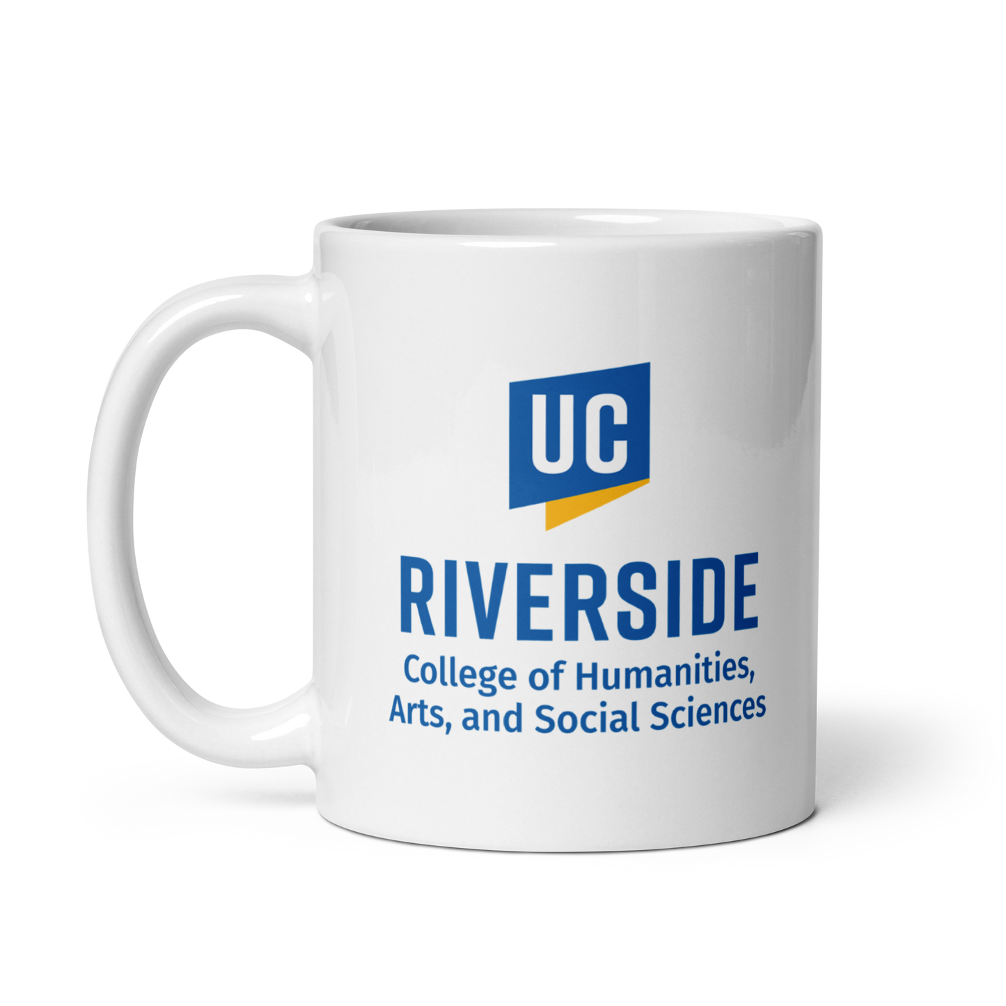 UCR - College of Humanities, Arts & Social Sciences White glossy mug