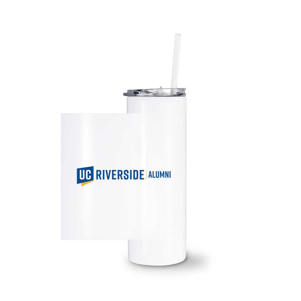 UCR - Alumni White Tumblers With Straw