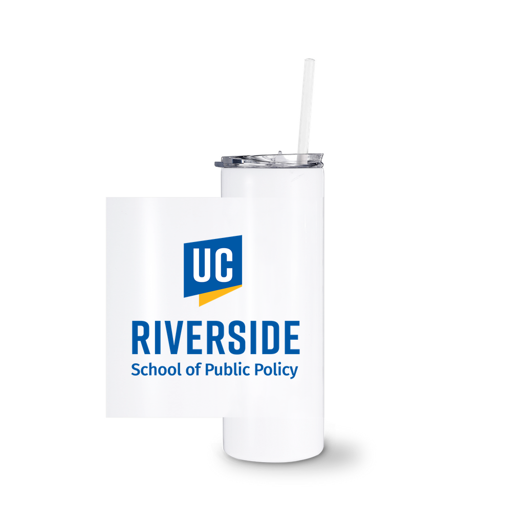 UCR - School of Public Policy White Tumblers With Straw
