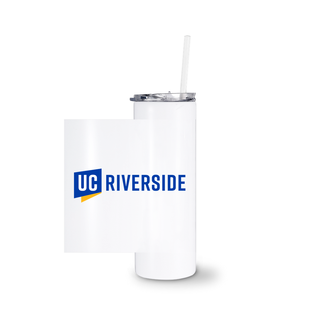 University of California Riverside White Tumblers With Straw