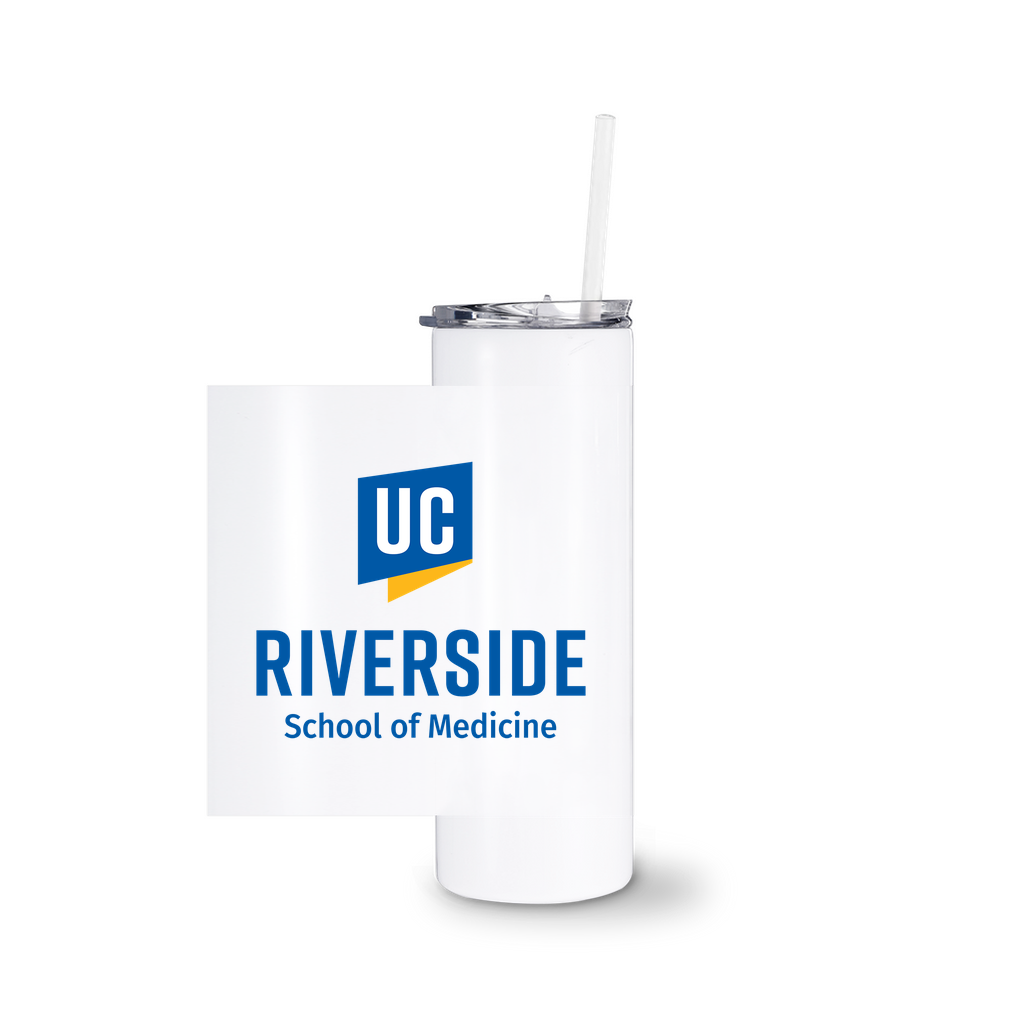 UCR - School of Medicine White Tumblers With Straw