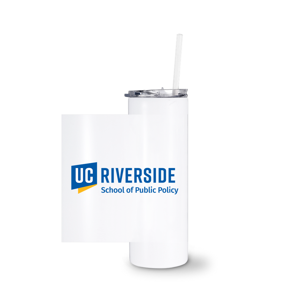 UCR - School of Public Policy White Tumblers With Straw