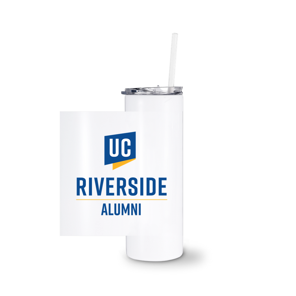 UCR - Alumni White Tumblers With Straw